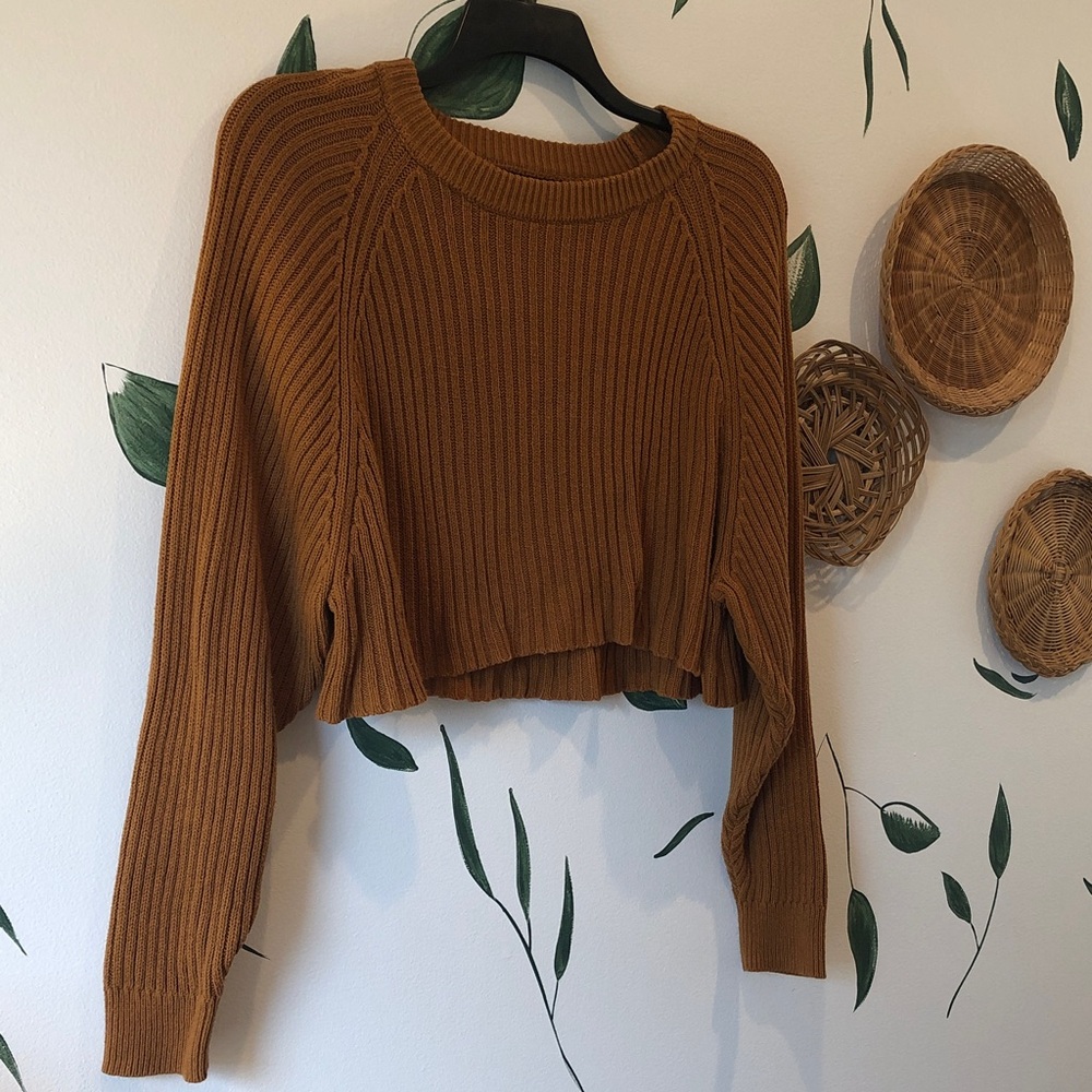 Aeropostale Tan Ribbed Sweater